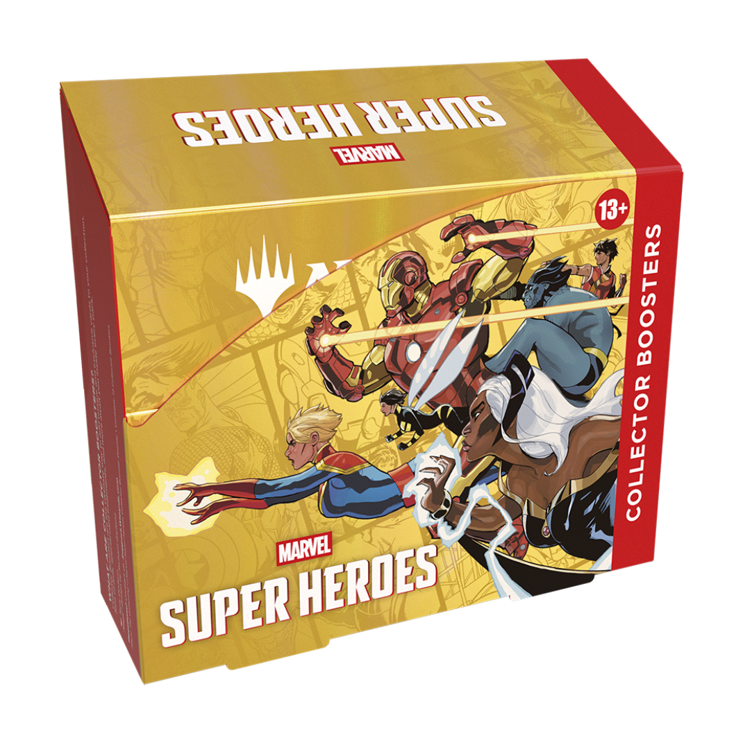Magic The Gathering Marvel Super Heroes Collector Booster Display 12 packs foil extended art Borderless Source Material single print run pre-order - Hobby Collectors Australia