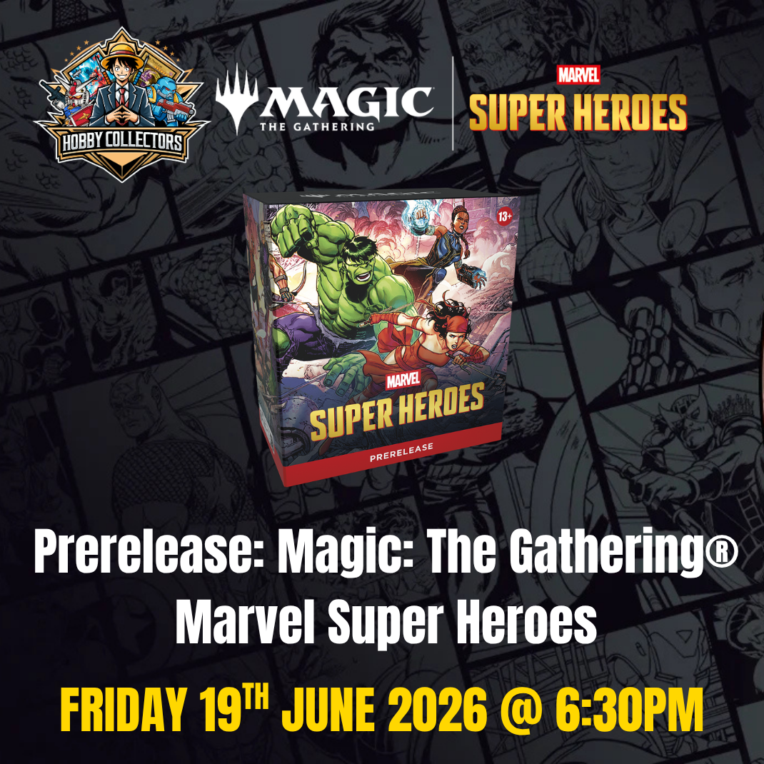 Magic: The Gathering Marvel Super Heroes Prerelease event — Friday 19 June at 6:30PM, $55 entry, sealed deck format with bonus Play Boosters