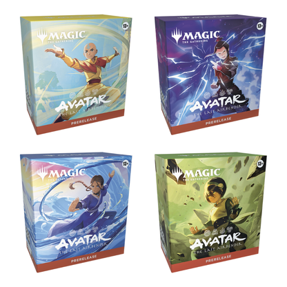 Magic: The Gathering | Avatar: The Last Airbender Prerelease Pack featuring boosters, promo card, and themed deck box