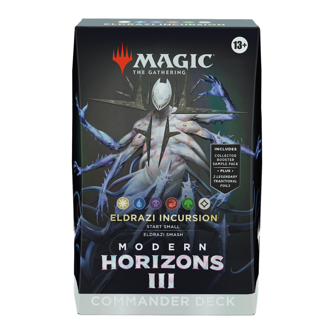 Magic: The Gathering Modern Horizons 3 Eldrazi Incursion Commander Deck box featuring Ulalek, Fused Atrocity.