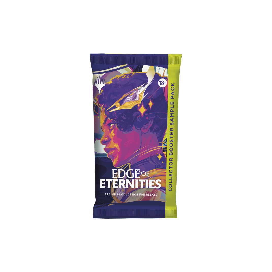 Collectible card game booster pack for 'Edge of Eternities' on a white background