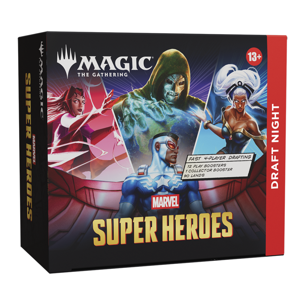 Magic The Gathering Marvel Super Heroes Draft Night Pick-Two Draft 4 players 12 Play Boosters Collector Booster prize pre-order - Hobby Collectors Australia