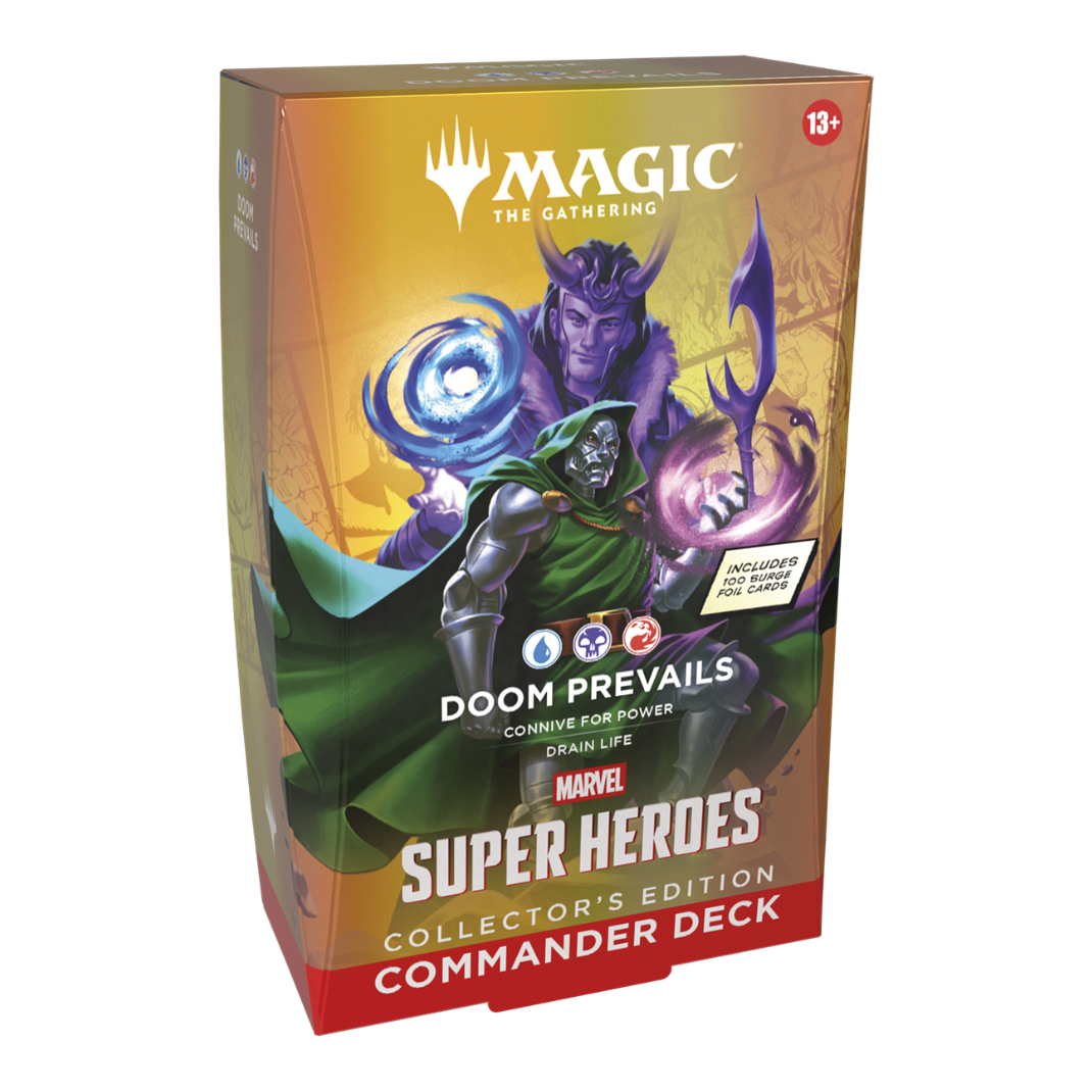 Magic The Gathering Marvel Super Heroes Commander Deck Collectors Edition Surge Foil all 4 decks Avengers Wakanda Fantastic Four Doom - Hobby Collectors Australia