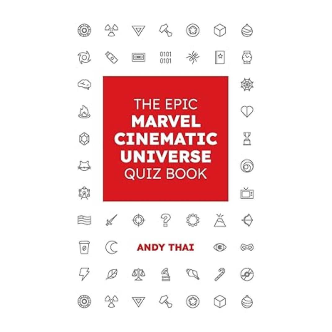 Front Cover of Andy Thai's book with the title 'The epic marvel cinematic universe quiz book'
