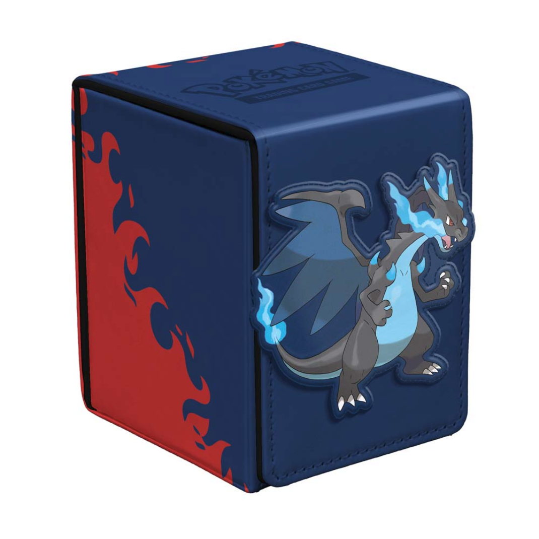 Ultra PRO Mega Charizard Alcove Flip Deck Box Pokemon TCG X and Y variants multi-layer leatherette magnetic closure