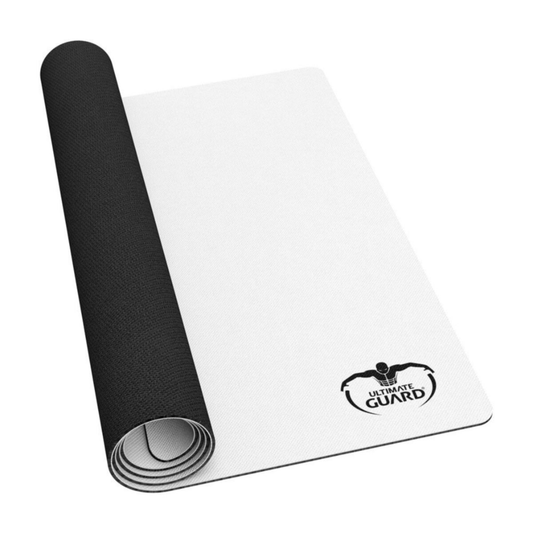 Ultimate Guard — Monochrome Playmat: White | 61 x 35cm | 2mm Cushioned | Anti-Slip TCG Play Mat