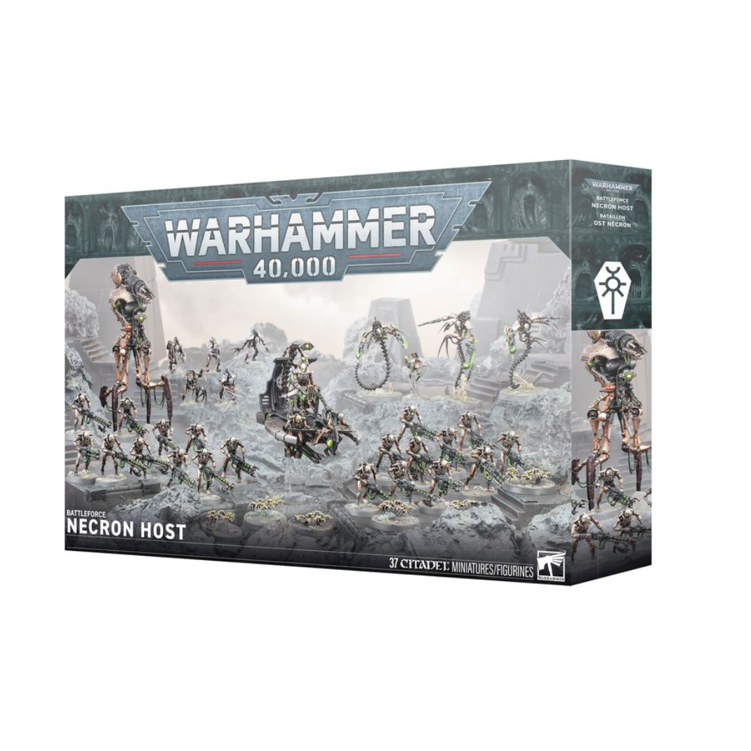 Warhammer 40000 Battleforce Necron Host 37 miniatures army box set Catacomb Command Barge Canoptek Doomstalker Necron Warriors Scarab Swarms
