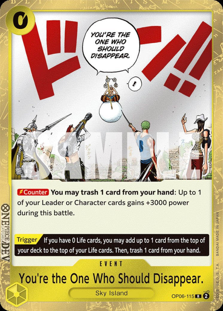 Image of You're the One Who Should Disappear. Wings of Captain OP06-115