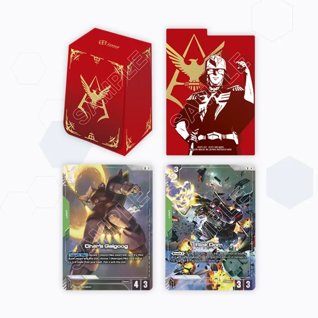 Gundam Card Game Official Card Case Set 02 Zeon design packaging