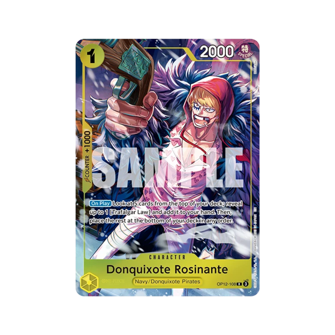 The One Piece Card Game Illustration Box Vol. 6 [IB-06] display box, showcasing exclusive promotion cards and booster packs from the OP-13 and PRB-02 sets.