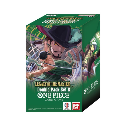 One Piece Card Game Double Pack Set Vol. 8 [DP-08] with booster packs and exclusive DON!! card.