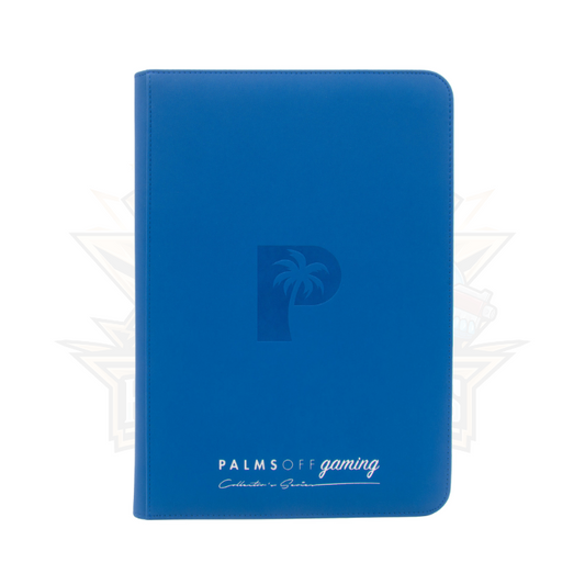 Palms Off Gaming - Collector's Series Top Loader Zip Binder - CLEAR (BLUE) (216 Pocket)