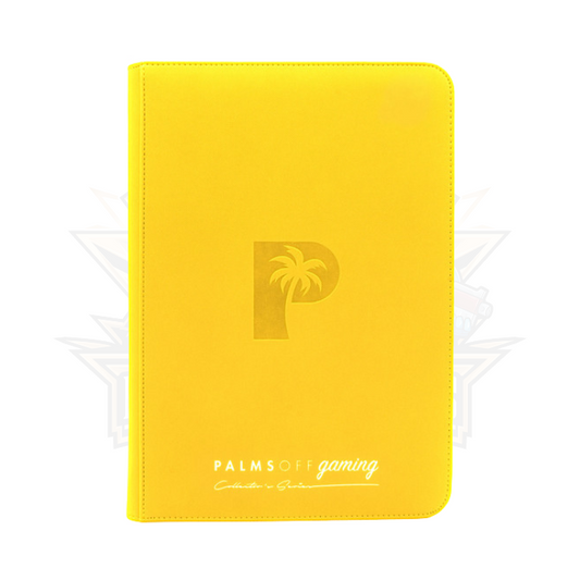 Palms Off Gaming - Collector's Series Top Loader Zip Binder - CLEAR (YELLOW) (216 Pocket)
