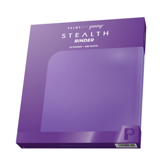 Palms Off Gaming STEALTH 12-Pocket Purple Zip Trading Card Binder – holds up to 480 cards