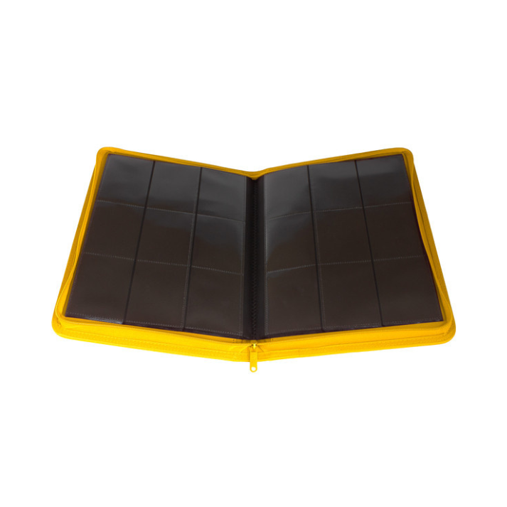 Palms Off Gaming STEALTH 9-Pocket Zip Trading Card Binder in Yellow – holds 360 cards