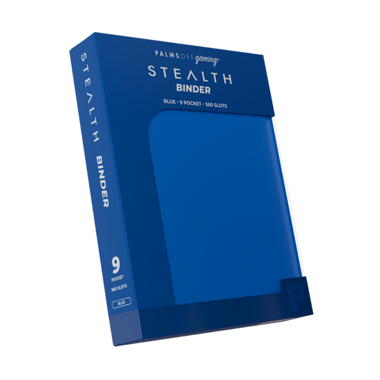 Palms Off Gaming STEALTH 9-Pocket Zip Trading Card Binder in Blue – holds 360 cards