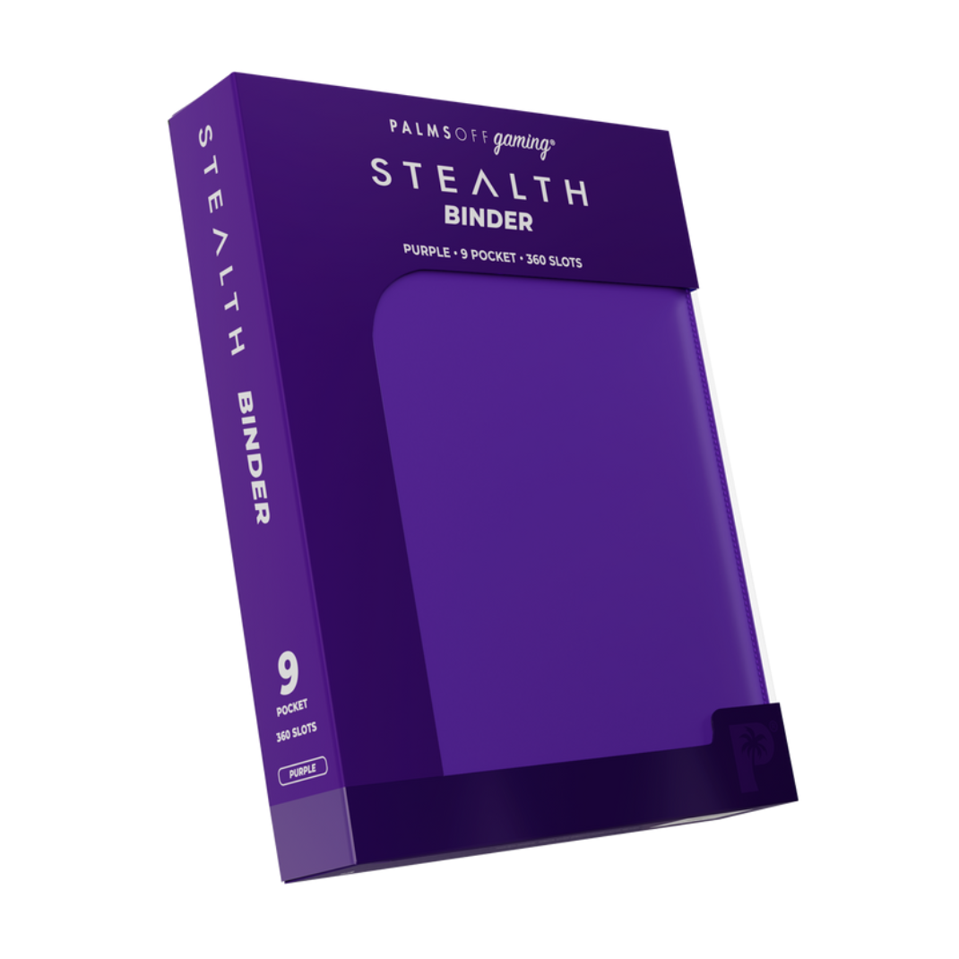 Palms Off Gaming: Stealth 9-Pocket Zip Binder – Purple (360 Card Capacity)