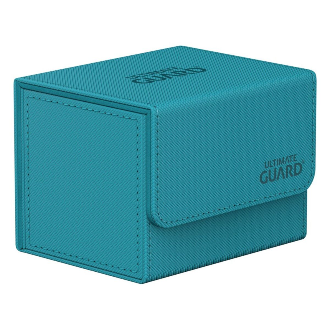 Ultimate Guard XenoSkin Monocolor Sidewinder 100+ Deck Box in a premium textured finish with magnetic closure in black.