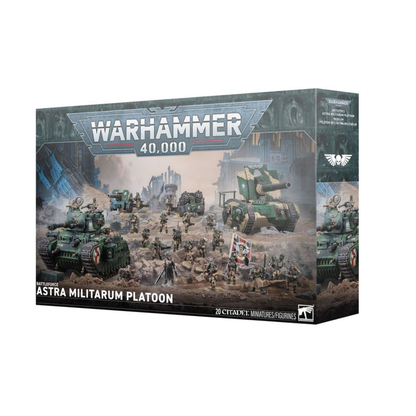 Warhammer 40000 Battleforce Astra Militarum Platoon 20 miniatures Rogal Dorn Battle Tank Basilisk Cadian Shock Troops Commissar army box set