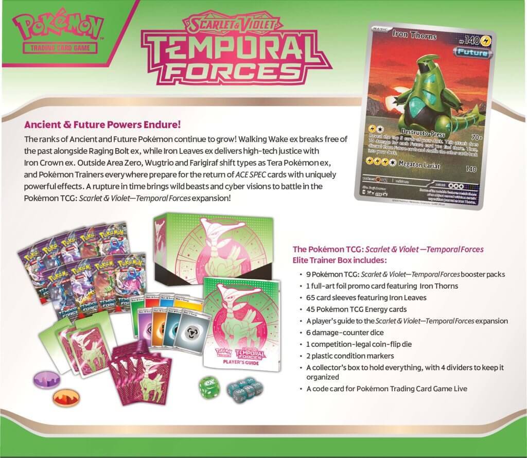 Pokémon TCG - Scarlet & Violet Temporal Forces - Elite Trainer Box (Assorted)