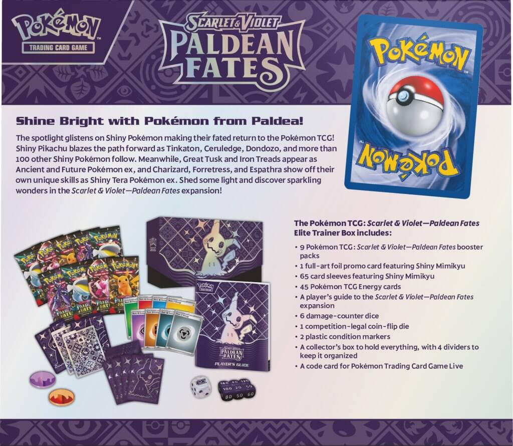 Pokémon TCG - Scarlet & Violet Paldean Fates - Elite Trainer Box