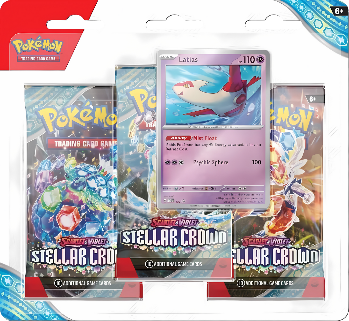 Pokémon TCG - Scarlet & Violet Stellar Crown - Three-Booster Blister