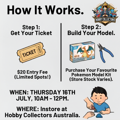 Build-A-Pokémon-Model Day — Thurs 16 July 2026 (10am–12pm) | HCA Kids Event