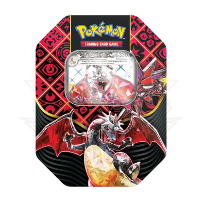 Pokémon TCG - Scarlet & Violet Paldean Fates - Shiny Charizard ex Tin front
