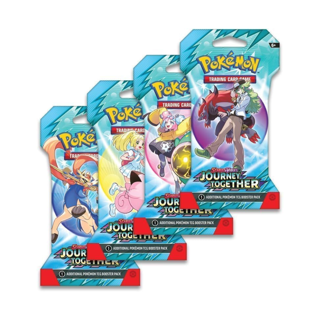 Pokémon TCG Scarlet & Violet Journey Together Sleeved Booster Pack in cardboard packaging.