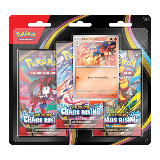 Pokemon TCG Mega Evolution Chaos Rising 3-Booster Blister 3 packs exclusive foil promo card Mega Greninja ex sealed - Hobby Collectors Australia