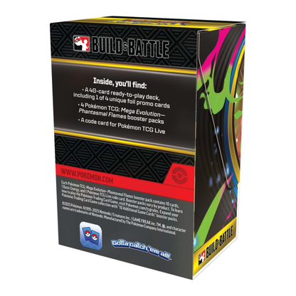 Pokémon TCG: Mega Evolution – Phantasmal Flames Build & Battle Box