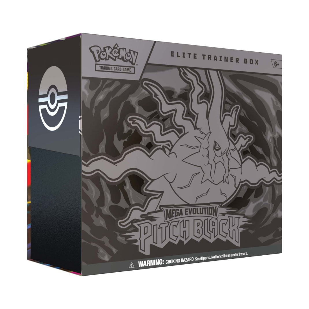 Pokemon TCG Mega Evolution Pitch Black ME05 Elite Trainer Box nine packs Zarude foil promo card 65 sleeves collector box sealed English pre-order