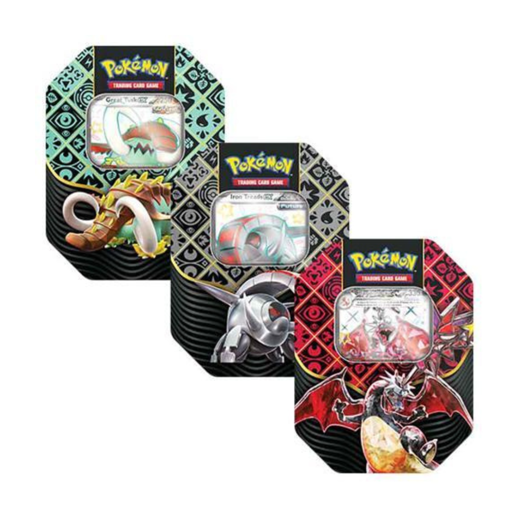 Pokémon TCG Scarlet and Violet Paldean Fates Tin with Shiny Charizard ex foil promo and 4 booster packs sealed - Hobby Collectors Australia