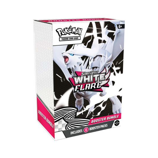 Pokémon TCG Scarlet & Violet—White Flare Booster Bundle – Includes 6 Booster Packs Featuring Fire-Type Legendary Pokémon