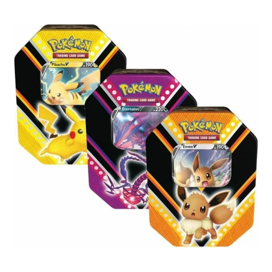 Pokémon TCG: V Powers Tin — Pikachu V / Eevee V / Eternatus V