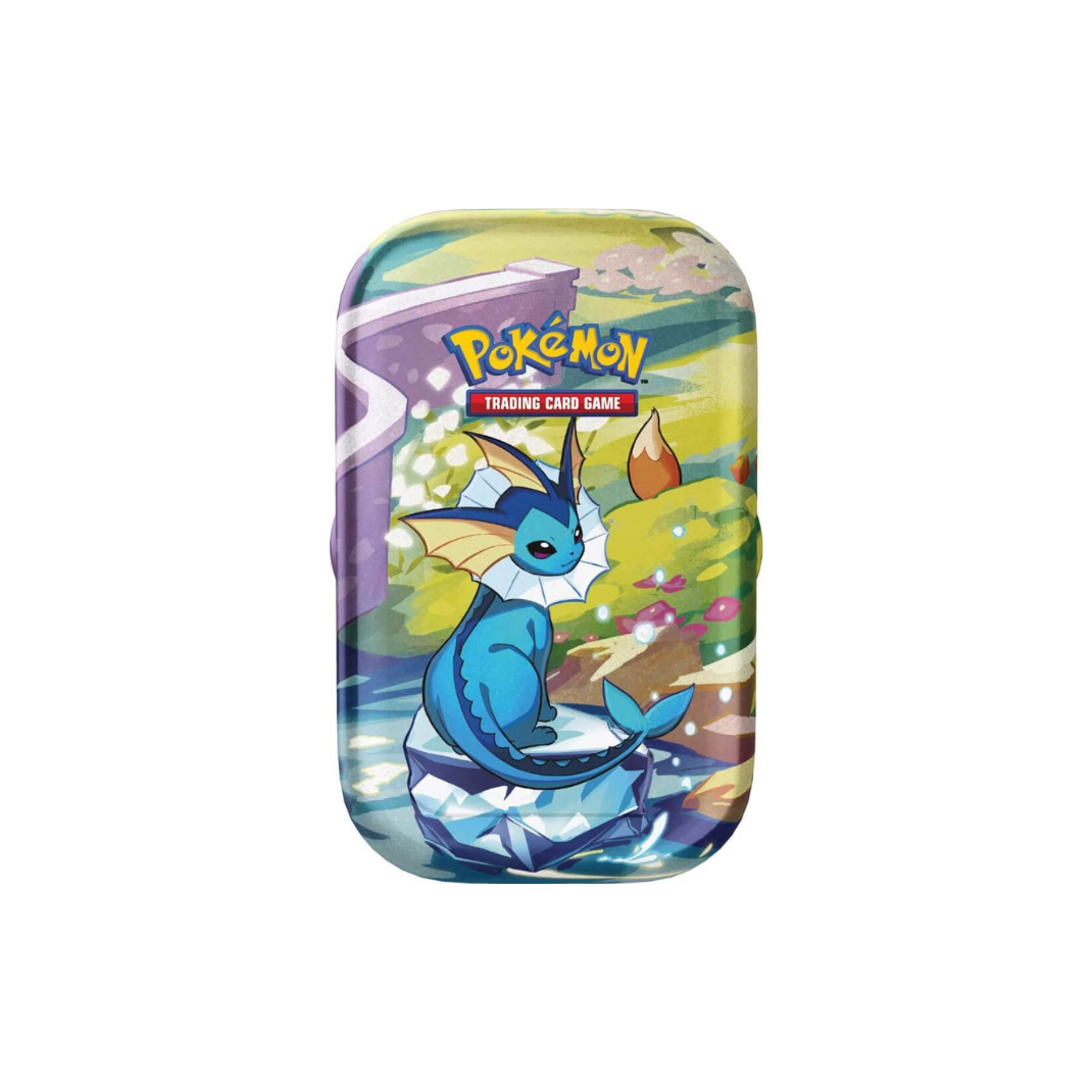 Pokémon TCG Prismatic Evolutions Mini Tin – Includes 2 booster packs and 1 art card in a Scarlet & Violet 8.5 themed collectible tin.