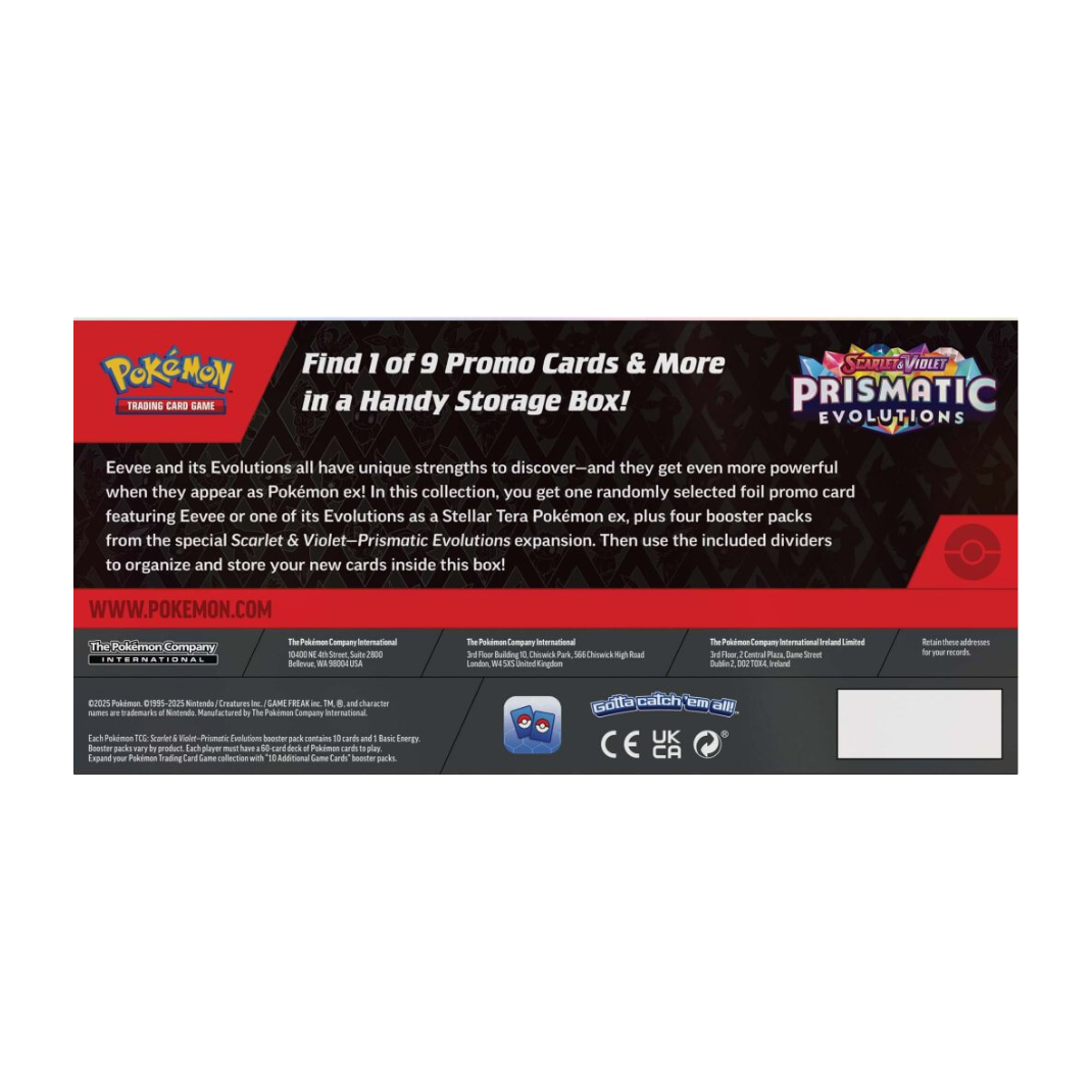 Pokémon TCG Prismatic Evolutions Surprise Box – Scarlet & Violet 8.5 set with foil card and booster packs.