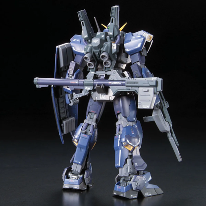 Reverse shot of the the RG RX-178 Gundam MK-II Titans in a neutral standing pose