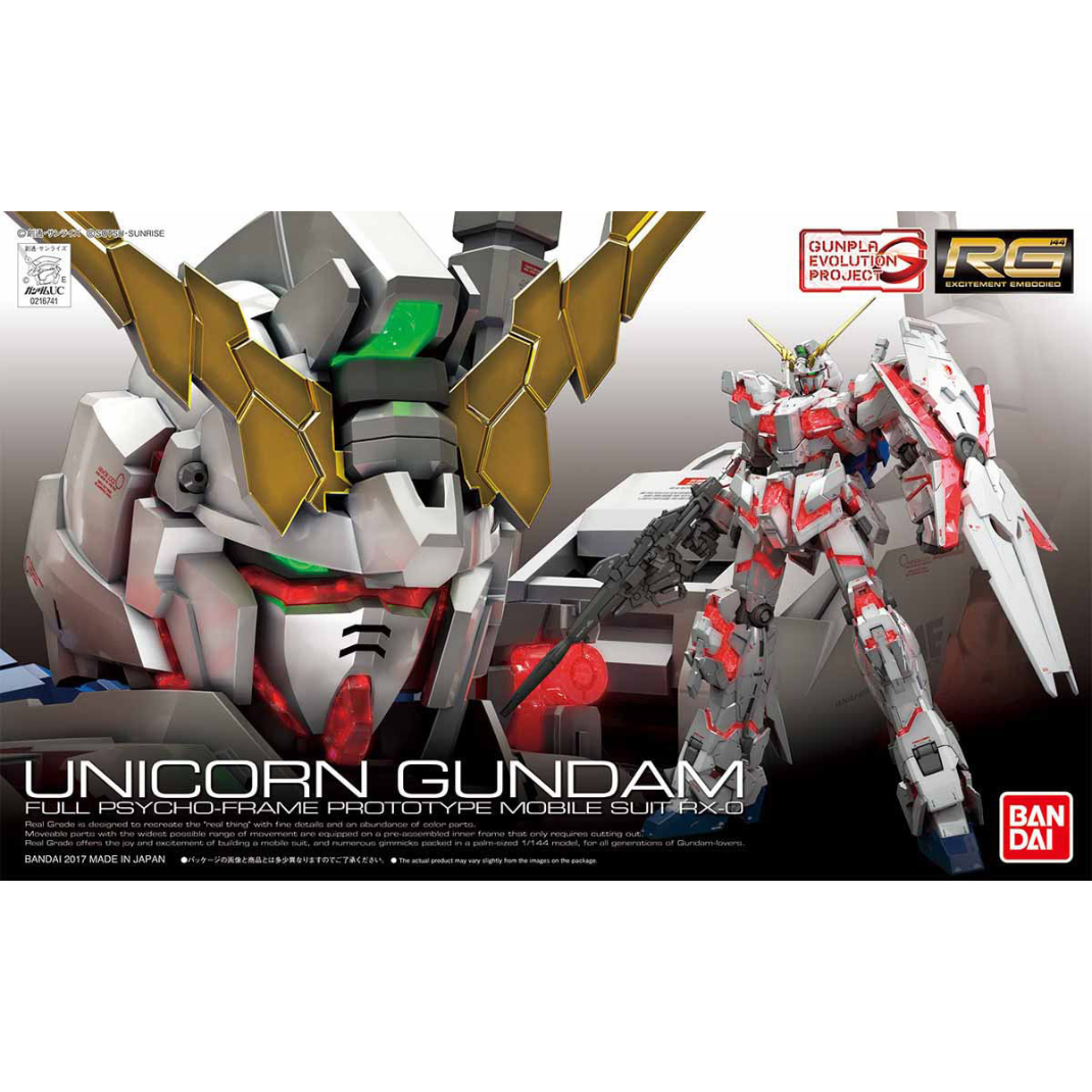 RG Gundam Unicorn Box Art