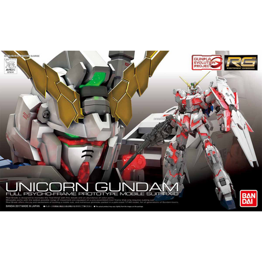 RG Gundam Unicorn Box Art