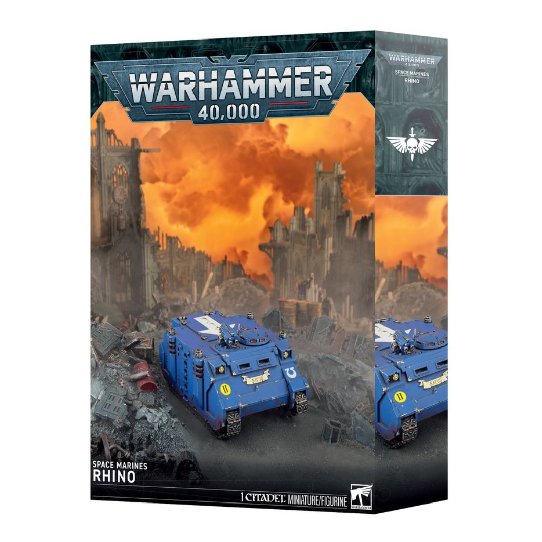 Warhammer 40000 Space Marines Rhino box art
