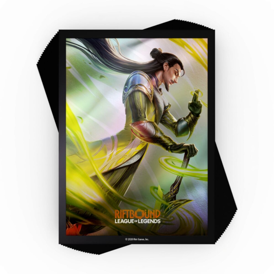 Riftbound League of Legends TCG Unleashed Art Sleeves Master Yi Wuju Master 100 count official Riot Games card sleeves - Hobby Collectors Australia