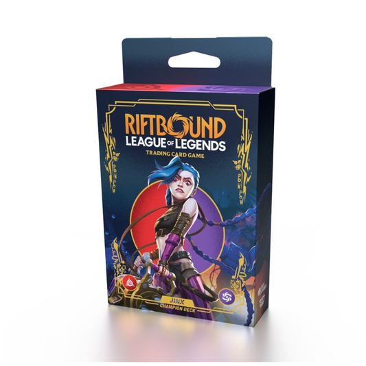 Riftbound: League of Legends TCG Origins Jinx Champion Deck with exclusive cards and ready-to-play setup