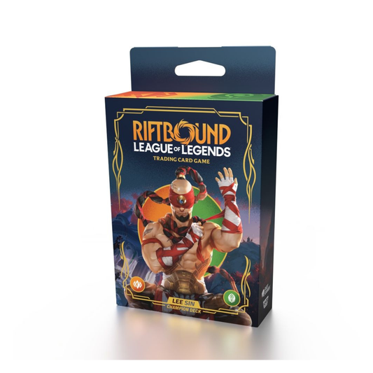 Riftbound: League of Legends TCG Origins Lee Sin Champion Deck with exclusive cards and ready-to-play setup