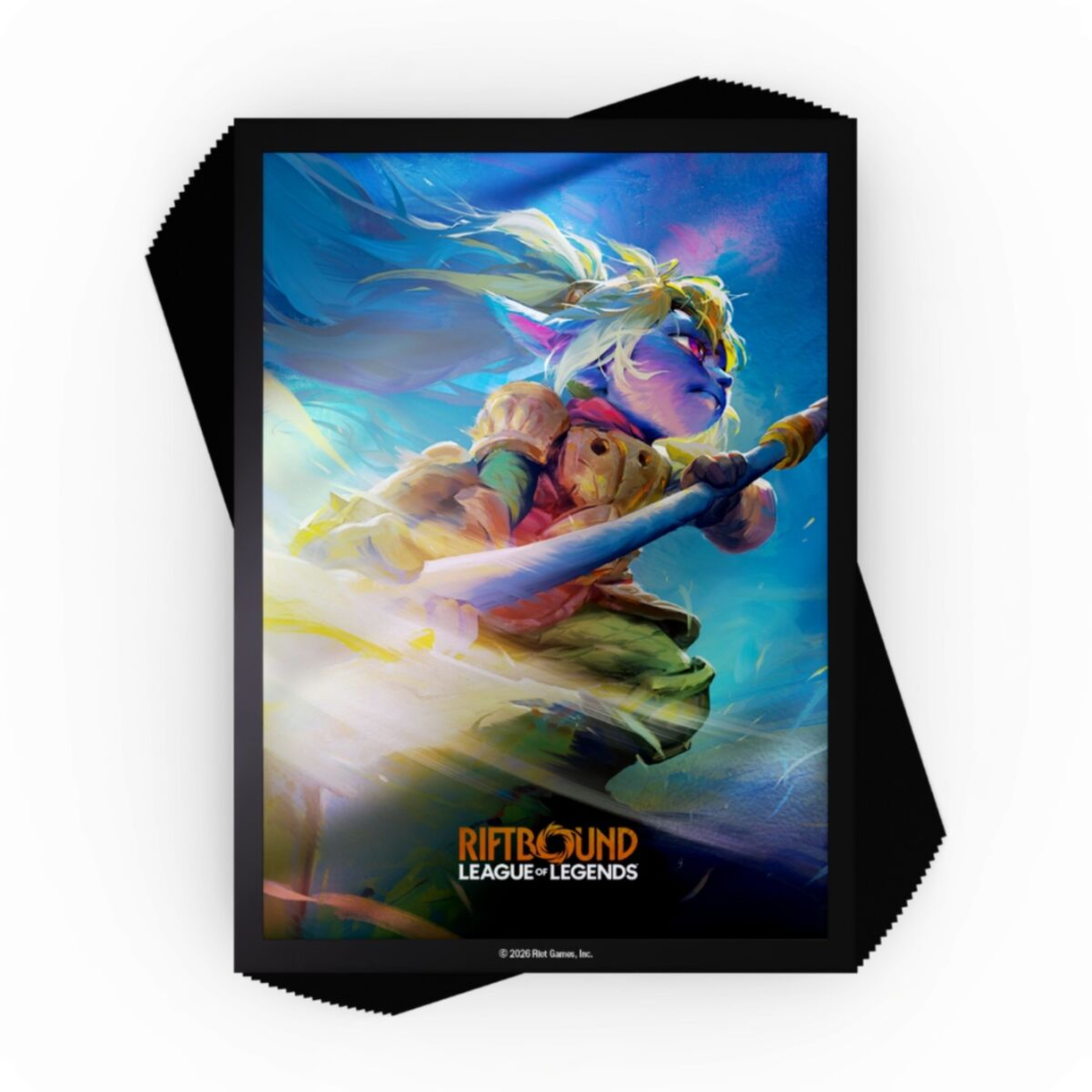 Riftbound League of Legends TCG Unleashed Art Sleeves Poppy Keeper of the Hammer 100 count official Riot Games card sleeves - Hobby Collectors Australia