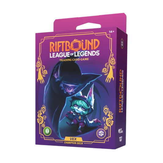 Riftbound League of Legends TCG Unleashed Champion Deck Vex single ready-to-play 56 cards booster pack and playmat - Hobby Collectors Australia