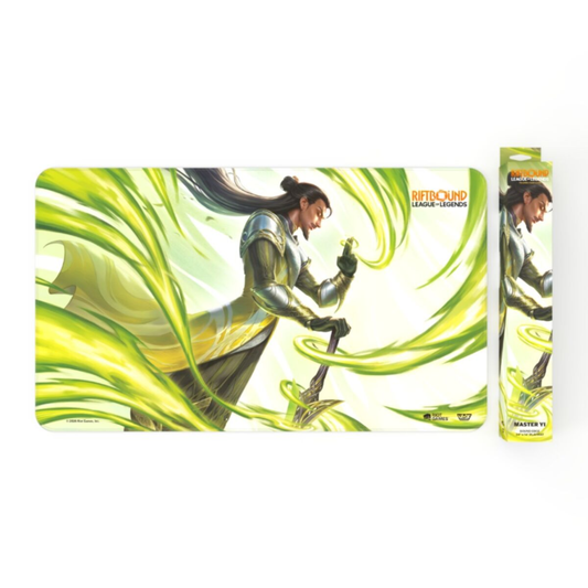 Riftbound: League of Legends TCG — Unleashed Playmat: Master Yi, Wuju Master | 24" x 14" Neoprene