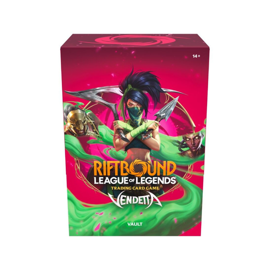 Riftbound League of Legends TCG Vendetta Vault Set 4 bundle six booster packs runes promo tokens custom storage box sealed English