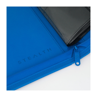 Palms Off Gaming STEALTH 9-Pocket Zip Trading Card Binder in Blue – holds 360 cards