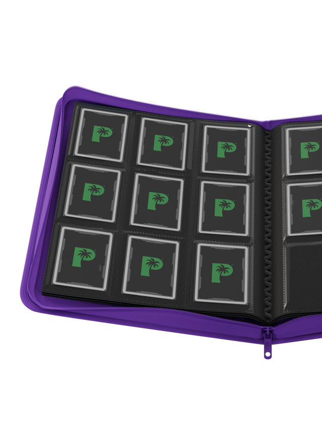 Palms Off Gaming: Stealth 9-Pocket Zip Binder – Purple (360 Card Capacity)